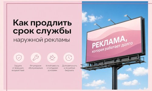 Как продлить срок службы наружной рекламы в  Мысках